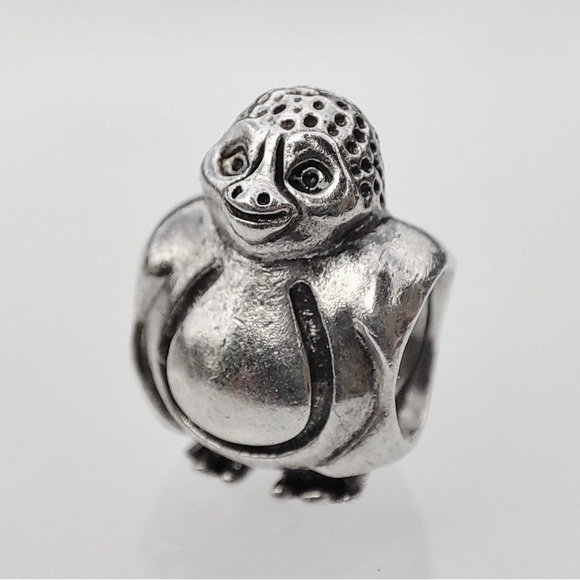 PANDORA - Silver Spotted Head Penguin Charm #790423 [retired] - Picture 1 of 4